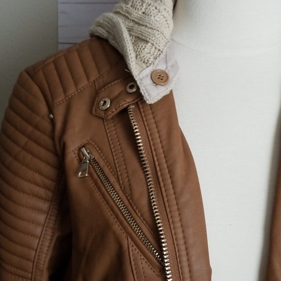 NWT Ci Sono Vegan leather moto jacket - Picture 6 of 8